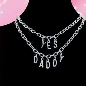 Yes daddy multi layer chain necklace